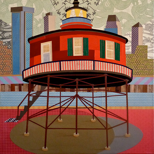 Minas Konsolas Collages: The Seven Foot Knoll Lighthouse