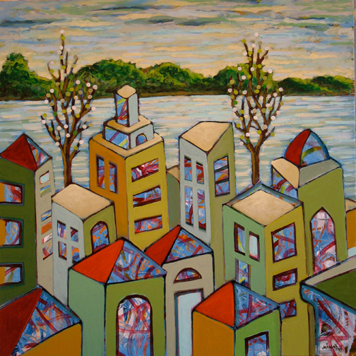 Minas Konsolas painting: Dream City (Variation 10)