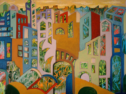 Minas Konsolas painting: Dream City for Barbara