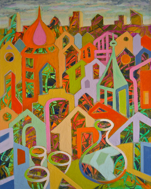Minas Konsolas painting: Dream City (Variation 2)