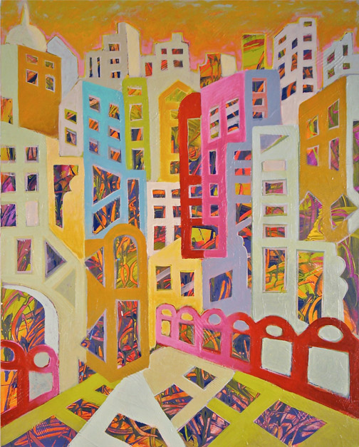 Minas Konsolas painting: Dream City (Variation 4)