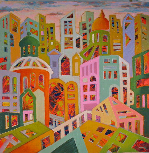 Minas Konsolas painting: Dream City (Variation 5)