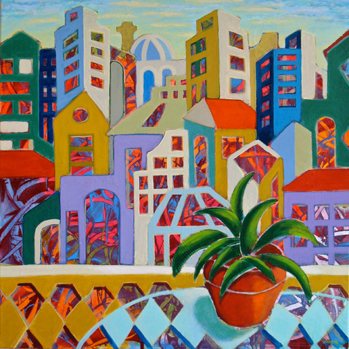 Minas Konsolas painting: Dream City (Variation 7)