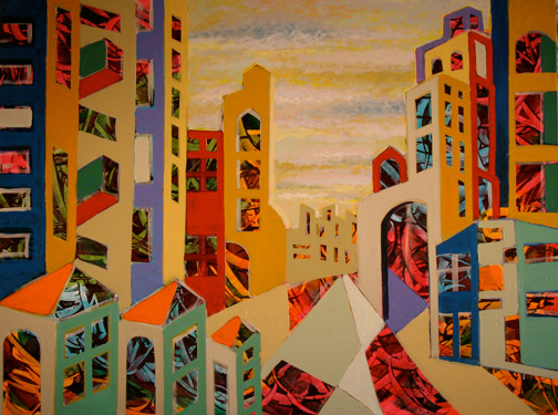 Minas Konsolas painting: Dream City (Variation 8)