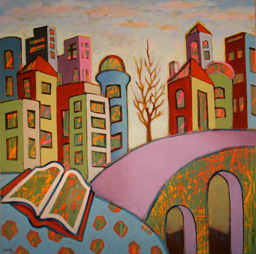 Minas Konsolas painting: Dream City (Variation 9)
