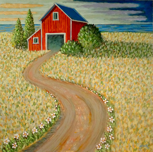 Minas Konsolas painting: XTractor Barn